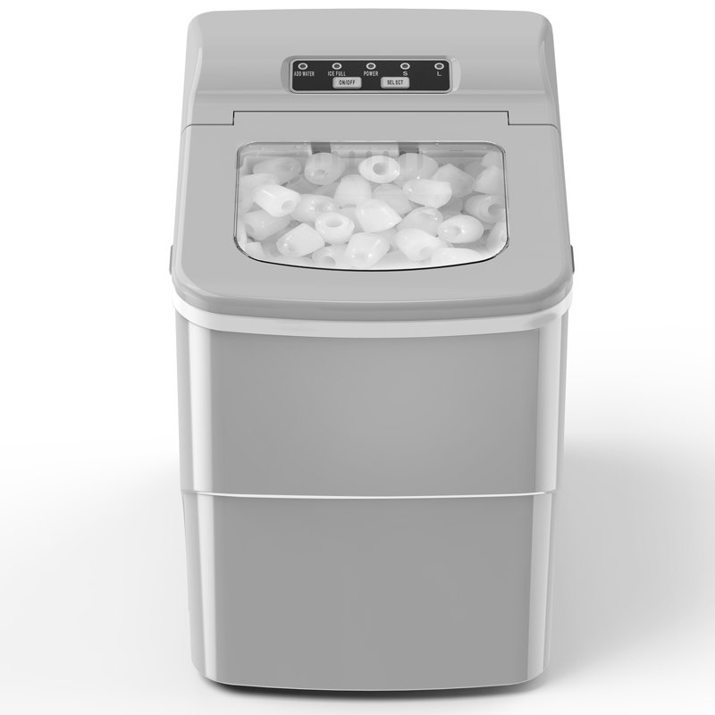 R.W.FLAME 26 Lb. lb. Daily Production Bullet Ice Countertop Ice Maker,9 Bullet Ice Cubes Ready